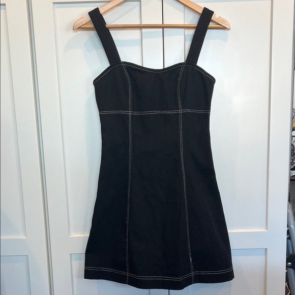 Cider Dresses & Skirts - 🍎NWT Cider Black Mini Dress with White Stitching